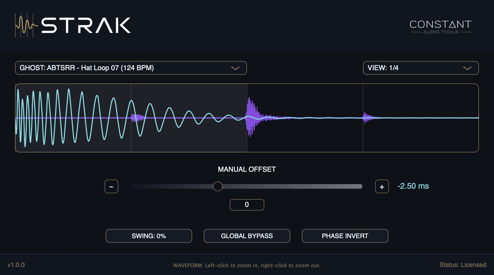 STRAK | Audio Timing Alignment Plugin | Constant Audio Tools